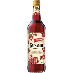 De Kuyper Grenadine Sirup 0,7 Liter - Sirup mit echtem Granatapfel und roter Johannisbeere, ideal für farbenfrohe Cocktails und Drinks.