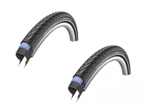 Schwalbe MARATHON PLUS Performance Drahtreifen 2er Set - Hochwertige Fahrradreifen für optimale Sicherheit und Pannenschutz, ideal für den täglichen Einsatz und lange Fahrten.