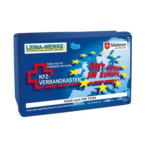 Leina Werke Verbandskasten Leina KFZ Euro DIN 13164 Inhalt nach DIN 13164 Ausgabe 2022-02, in Folientasche 10102