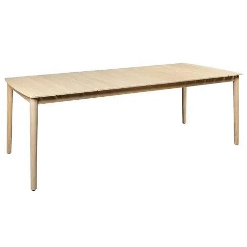 Riess Ambiente Wetterfester Gartentisch KOPENHAGEN - 220cm - Esstisch aus massivem Akazienholz, oval in moderner Bootsform, besonders robust und witterungsbeständig – ideal für gemütliche Stunden im Garten oder auf der Terrasse!