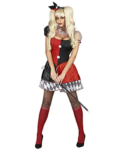 DEGUISE TOI Rot-schwarzes Harlekinkostüm für Damen - Schwarz