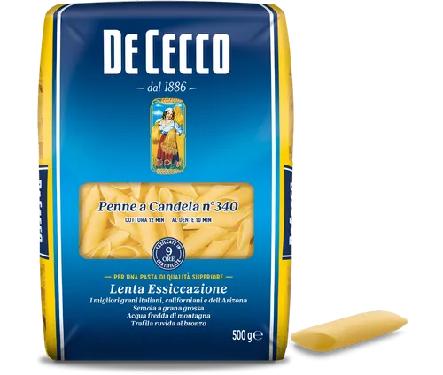 De Cecco Pasta 100% Italienisch Penne a Candela n° 340 kurze Pasta 500g