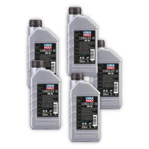 5x 1L LIQUI MOLY 20651 Motoröl Profi Longlife III 5W-30 Motorenöl Motor Öl