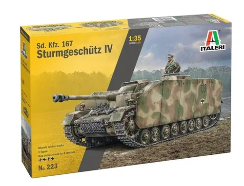 Italeri 0223 1:35 Dt. Sd.Kfz.167 Sturmgeschütz IV - detailgetreuer Modellbausatz für Panzerliebhaber, inkl. bebilderter Anleitung zum einfachen Zusammenbauen