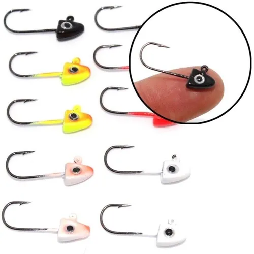Jigkopf Set 10x Micro Jigs Mini Jigköpfe für Barsch Forelle Jighaken Jigheads