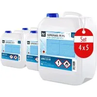 HÖFER CHEMIE Isopropanol 99,9% - Starkes Lösungsmittel für Reinigung & Entfettung - Spezialputzmittel: Hochreiner Isopropanol mit 99,9% Reinheit, ideal für vielseitige Anwendungen wie Glasreinigung, 3D Drucker und mehr - rückstandslos und geruchsneutral.