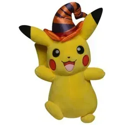 Boti Pokemon Plüsch Pikachu Plüschfigur (20 cm) Halloween Edition - Stofftier & Teddybär, super weich und ideal für Pokémon-Fans, perfekt für Halloween-Deko oder als Kuschelfreund