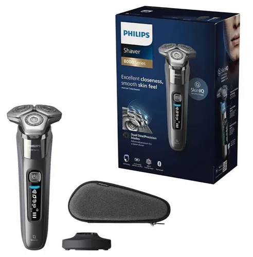 Philips Series 8000 S8696/35 Herren Nass und Trockenrasierer - Herrenrasierer mit abwaschbarem Design für Nass- und Trockenanwendung, ideal für eine gründliche und sanfte Rasur.