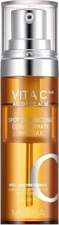 Missha Vita C Plus Correcting Concentrate Ampoule 15 ml - Gesichtsserum mit hochwirksamem Vitamin C, reduziert Pigmentflecken und sorgt für ein strahlendes Hautbild.