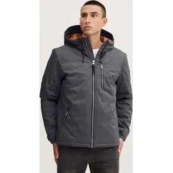 Blend Winterjacke BLEND BHLeto grau L (52/54) - Funktionsjacke mit hochschließendem Kragen und Kordelzugkapuze, ideal für kalte Tage und aktive Freizeitgestaltung.