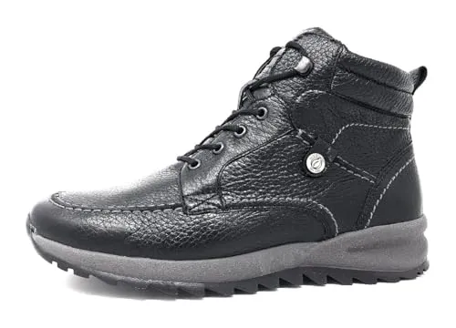 Waldläufer Wanderschuhe Leder - Sportlicher Herrenboot mit Warmfutter - Wanderschuhe aus hochwertigem Glattleder, ideal für breite Füße (Weite H), mit atmungsaktivem Innenmaterial und auswechselbarem Fußbett für optimalen Tragekomfort.