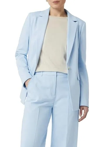 comma Antaillierter Blazer mit Pattentaschen hellblau 34 von comma,