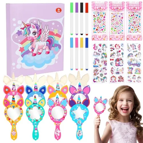 SUNtoys DIY Einhorn Deko Kindergeburtsta, Geschenke für 3-12 Jahre Mädchen ab 3-12 Jahre Mädchen Bastelset Kinder ab 3-8 Jahre Kindergeburtstag Basteln Basteln Kindergeburtstag Einhorn Bastelset