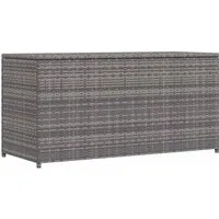 vidaXL Gartenbox Auflagenbox 120x50x60cm - Witterungsbeständig aus Poly Rattan, ideal für die Aufbewahrung von Kissen und Decken im Freien