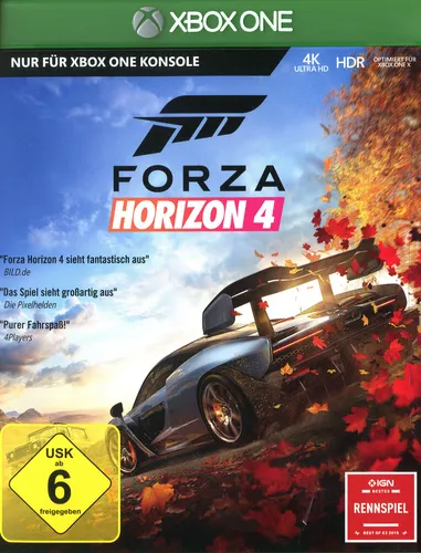 Xbox One Forza Horizon 4 - Offene Spielwelt mit Jahreszeitenwechsel - Konsolen-Spiel mit über 450 Fahrzeugen, erlebe die dynamische Spielwelt Englands in Forza Horizon 4. Ideal für Offline- und Multiplayer-Spaß!