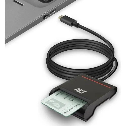 ACT USB-C Lesegerät für eID oder Chipkarte AC6020 Schwarz von ACT