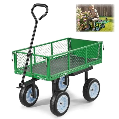 VEVOR Bollerwagen mit 226,8 kg Tragkraft – Multifunktionaler Gartenwagen
