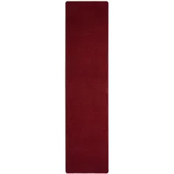 Snapstyle Hochflor Teppich, Weinrot, 100x100 cm - Weicher Velours Teppich in Weinrot, ideal für Wohnräume. Pflegeleicht und einfach zu reinigen, schafft er eine einladende Atmosphäre und ist für Fußbodenheizung geeignet.