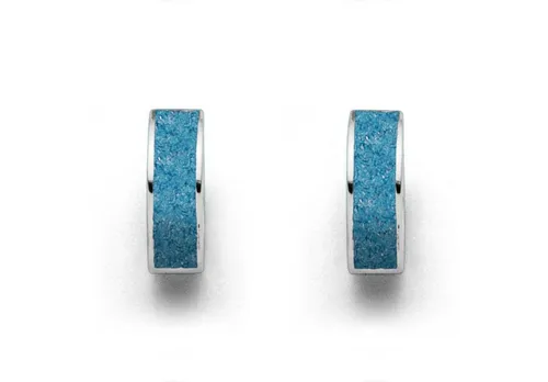 DUR Schmuck Creole MARINA breit, Steinsand blau, Silber 925 von DUR