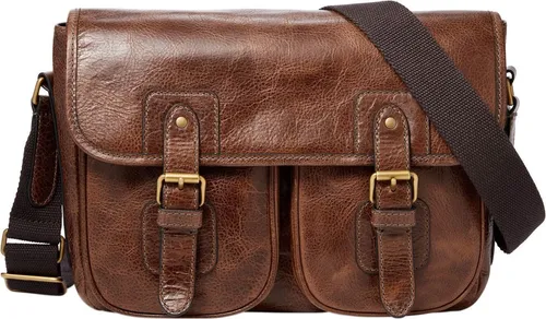 FOSSIL Umhängetasche Greenville Courier Cognac braun in braun von Fossil