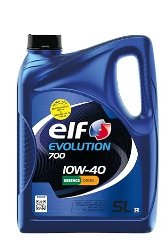 ELF EVOLUTION 700 10W-40 Motorenöl für Benzin- und Dieselmotoren, 5 Liter