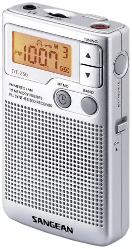 Sangean Pocket 250 Taschenradio - Radios - Kompaktes UKW/MW Taschenradio mit direkter Frequenzeingabe und leichtem Design für unterwegs, ideal für Musikliebhaber.