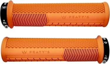 Peaty's Monarch Grips Knurl Lock-On Lenkergriffe thin in orange von Peaty's