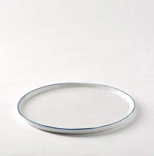 Lambert PIANA TELLER WEIß RAND HELLBLAU D 27 CM 60020032 SP25-2