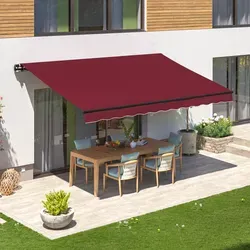 empasa Gelenkarmmarkise manuell in rot von empasa