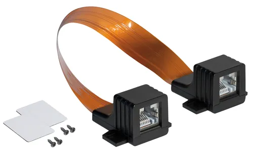 Deluxe Premium Slim Fensterdurchführung Türdurchführung RJ45 Netzwerkkabel 30cm