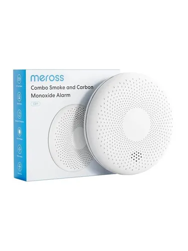 Meross CS11 - Combo Smoke and Carbon Monoxide Alarm - Smart Home Sicherheitslösung mit 2-in-1 Funktion: zuverlässiger Rauch- und CO-Detektor mit langer Batterielaufzeit von bis zu 10 Jahren und einfacher Installation ohne Verkabelung.