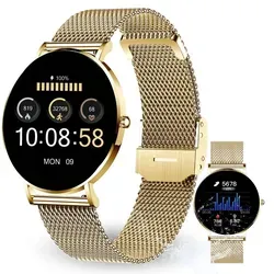 XCOAST SIONA 2 Smartwatch Damen - Gelbgold Fitnessuhr - Smartwatch für Damen in elegantem Gelbgold mit Always-On Display, Fitness-Tracking und Anruferidentifikation. Ideal für aktive Frauen, die Stil und Funktionalität vereinen wollen.