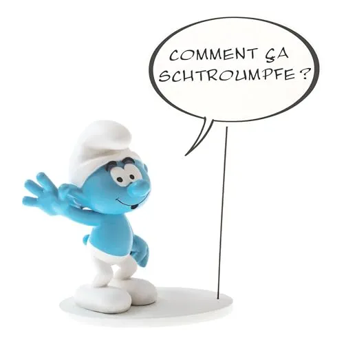 Plastoy Die Schlümpfe Figur Muffi Schlumpf Kollektion Bulles „Comment ça Schtroumpfe ?“ - Kunstharz - 17 cm