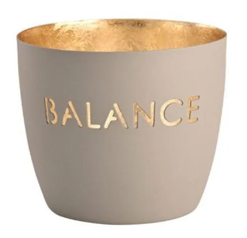 Giftcompany Kerzenhalter Windlicht Madras Balance Flannel Gold