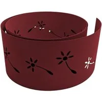 zaunzu Sichtschutz Premium Dekor Pusteblume Lasermuster Bordeauxrot 2,55m