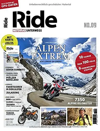 RIDE - Motorrad unterwegs, No 9: Alpen extrem