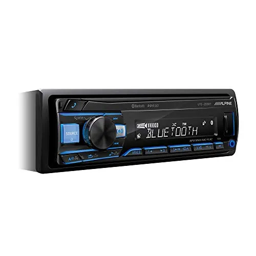 Alpine Electronics UTE-200BT - 1DIN Autoradio mit Bluetooth, 4x50W Verstärker und RGB-Beleuchtung für optimalen Musikgenuss