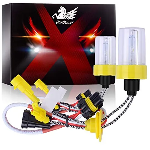 WinPower H11 / H8 / H9 Xenon-Birnen 55W HID-Lichtlampe Autoscheinwerfer Ersatzlampe 6000K Reinweiß, 2 Stück