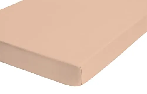 Traumschloss Premium Feinbiber Spannbetttuch für besten Schlafkomfort - extra warmes Gefühl für den Winter, Farbe:beige, Größe:90-100x200