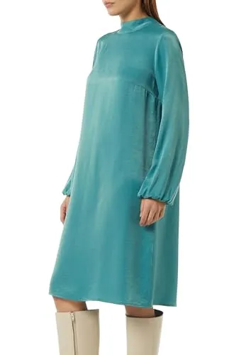 comma Minikleid Viskosemix mit Bindedetail in Blau 44 EU - Elegantes Kleider für besondere Anlässe, aus Viskosemix mit bequemen Bindedetail und taillierter Passform.