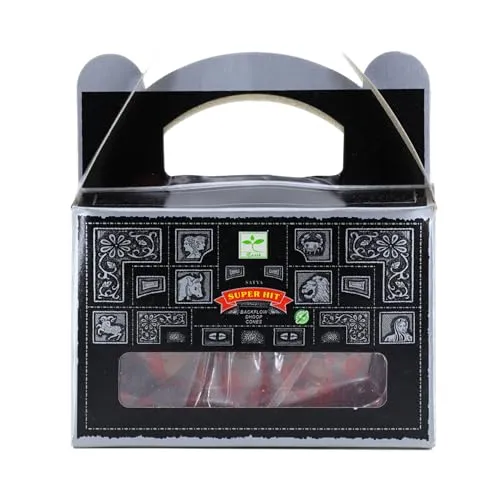 Rückfluss Räucherkegel für den Wasserfall Effekt, 24 handgerollte Kegel aus Indien für Entspannung und Meditation, auch im 3er Set (Super Hit)