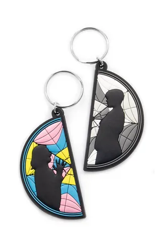 Wednesday and Enid Window 2 Schlüsselanhänger Gummianhänger Keychain Set