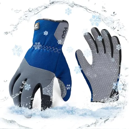 Vgo... 1Paar 0℃/32°F Winter Kunstleder Arbeitshandschuhe, Kaltes Wetter Wasserdicht Sicherheit Arbeitshandschuhe, Kühllager oder Gefrierschrank verwenden, w/3M Thinsulate Lining(SL7717FLWP)
