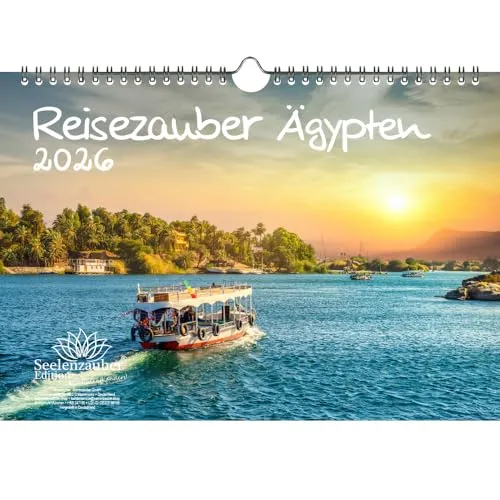 Reisezauber Ägypten DIN A4 Kalender für 2026 Ägypten Landschaft Reise Tiere Urlaub - Seelenzauber