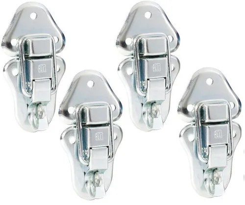 4x Schnappschloss mit Öse für Vorhängeschloss Schloss Aufschaubschloss Drawbolt