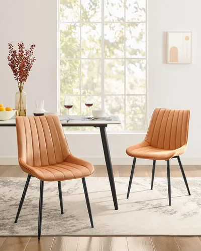 SONGMICS Esszimmerstuhl 2er Set in braun von SONGMICS