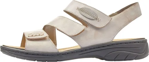 Rieker Damen 64573 Sandale, Beige, 39 EU - Wanderschuhe mit losem Fußbett, ideal für Komfort und Unterstützung bei langen Spaziergängen.