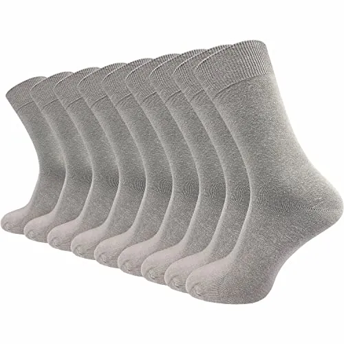 GAWILO Hochwertige Socken aus 80% Baumwolle | Damen & Herren | 9 er- Pack | weiche Baumwolle | Business und Freizeit (43-46, grau)