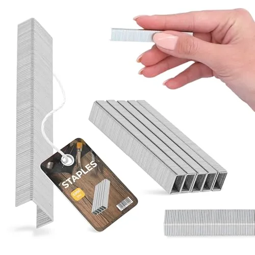 5000x Tackerklammern 6 mm 53A Polsterklammern Handtacker Klammern Heftklammern Vorrat für Holz Möbel Folien Starke Universelle Edelstahlklammern Tackernadeln