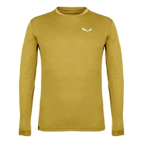 Salewa Puez Melange Dry Tee M - Olive Oil Melange, S - Outdoor Longsleeves für Herren, atmungsaktiv und schnelltrocknend, ideal für Tages- oder Mehrtageswanderungen mit 2-Wege-Stretch für optimale Bewegungsfreiheit.
